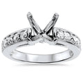 1/2ct Diamond Semi Mount Ring 14K White Gold Size: 10