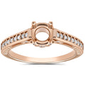 1/5ct Diamond Rose Gold Engagement Ring Setting Vintage Size Selectable