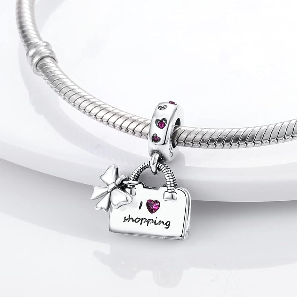 I Love Shopping Charm