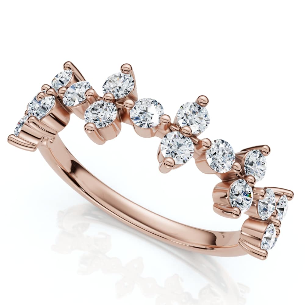 1/2Ct Round Diamond Wedding Ring Stackable Wedding Band 14k Gold Lab Grown
