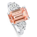 Certified 4.44Ct Fancy Vivid Pink Diamond Engagement Ring Gold Lab Grown Size: 5