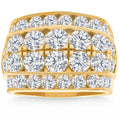7Ct Men's Diamond Ring in 14k Gold Lab Grown