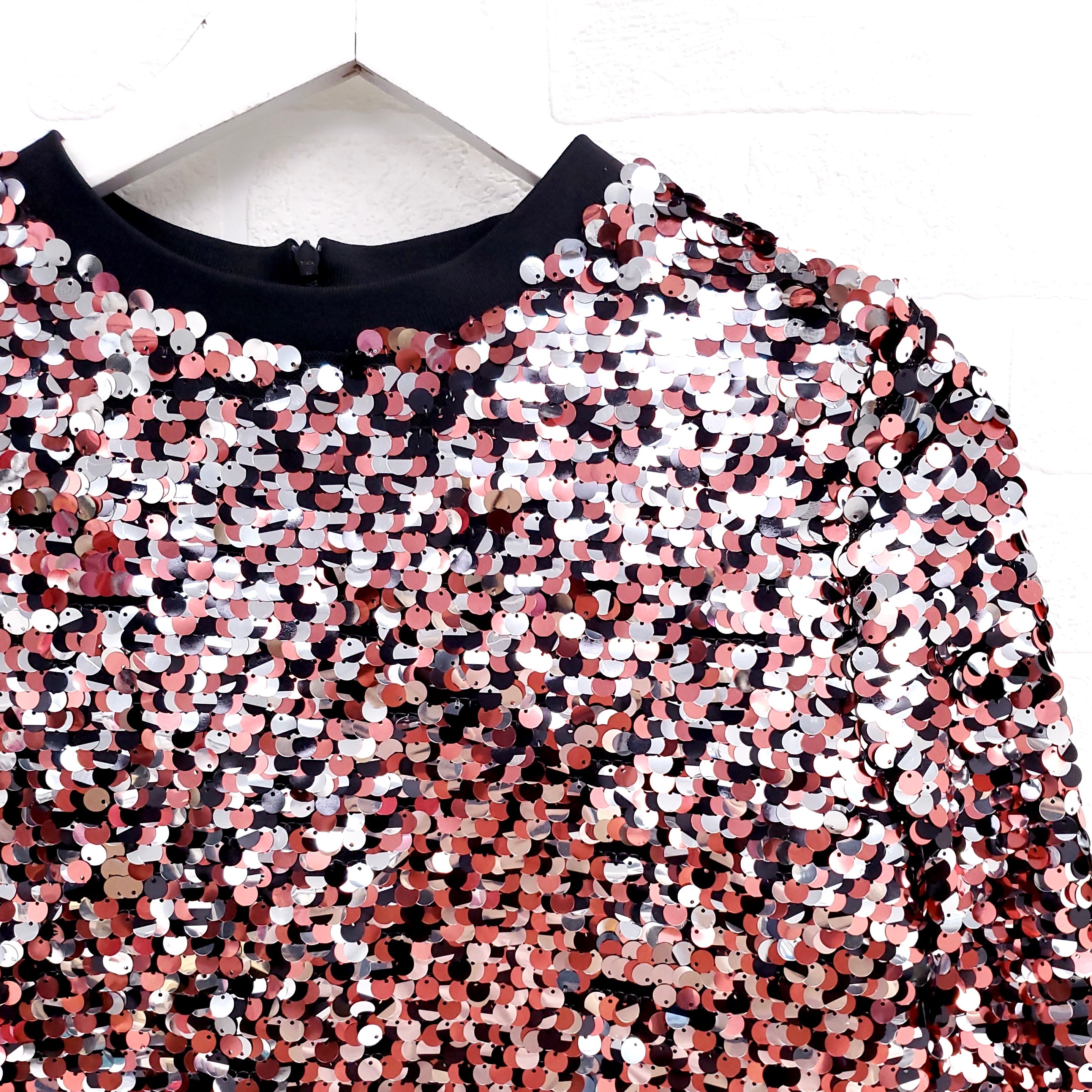 ALEXANDER MCQUEEN SEQUIN TOP - SIZE 38