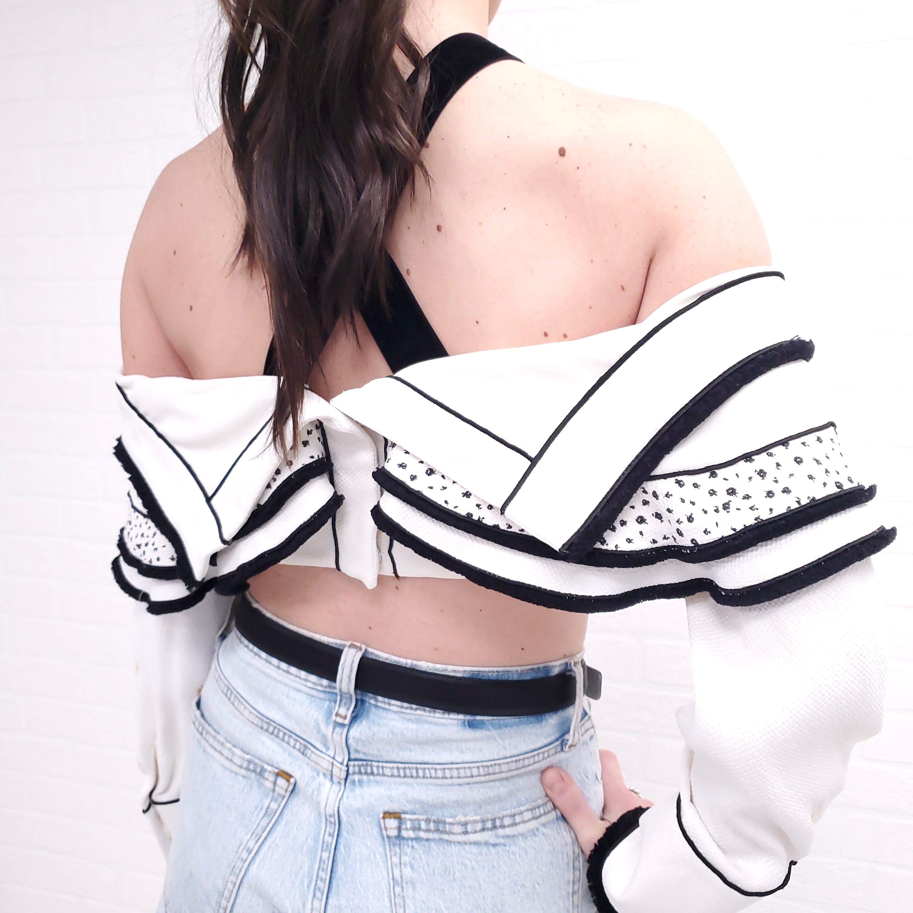 PROENZA SCHOULER WHITE  OFF SHOULDER TOP - SIZE S