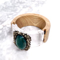 MARNI GEM WOOD AND LUCITE BRACELET