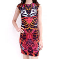 MCQ ALEXANDER MCQUEEN PINK AND ORANGE DRESS - SIZE XS