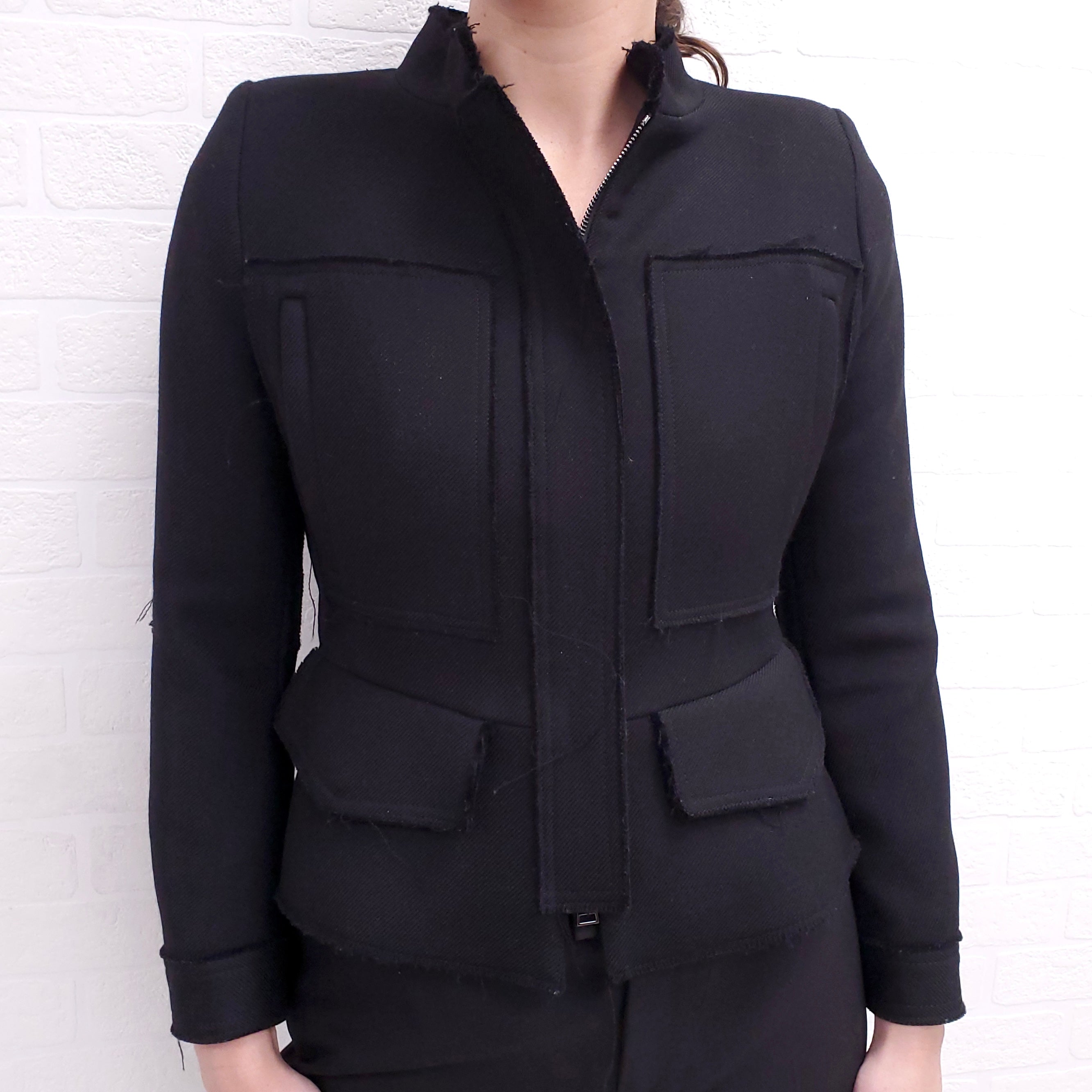 TOM FORD BLACK WOOL JACKET - SIZE 42