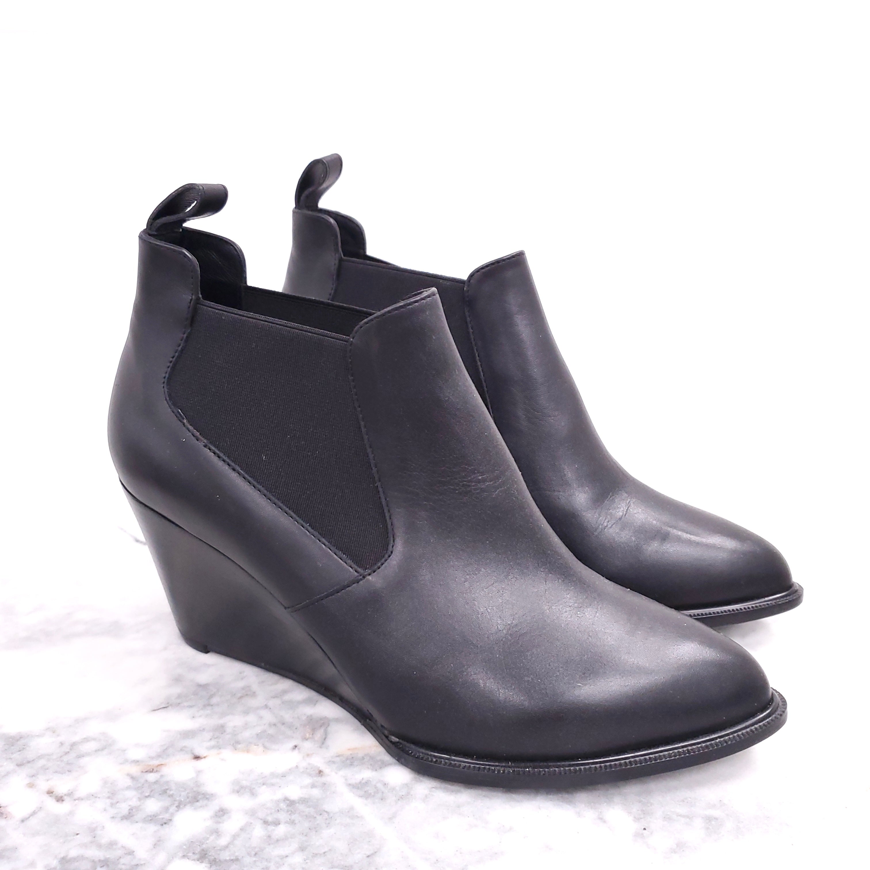 ROBERT CLEGERIE BLACK ANKLE BOOTS WITH BLOCK HEEL($650) - SIZE 39