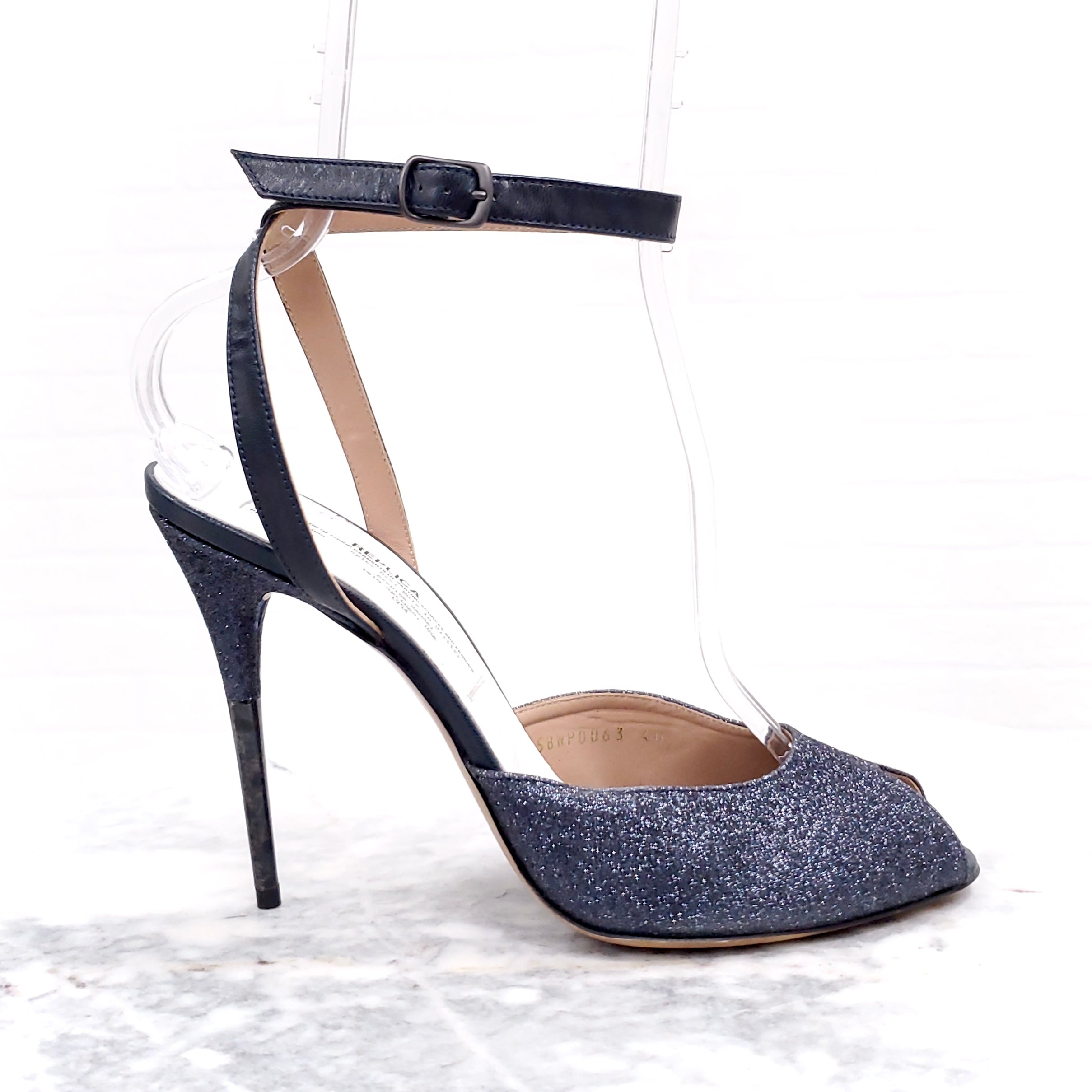 MAISON MARGIELA SPIKE HEEL EVENING SANDALS ($1050) - SIZE 40.5