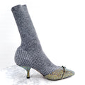MARCO DE VINCENZO SOCK BOOTIES WITH SEQUINS - SIZE 36