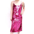 OSCAR DE LA RENTA PINK SEQUIN DRESS - SIZE 4