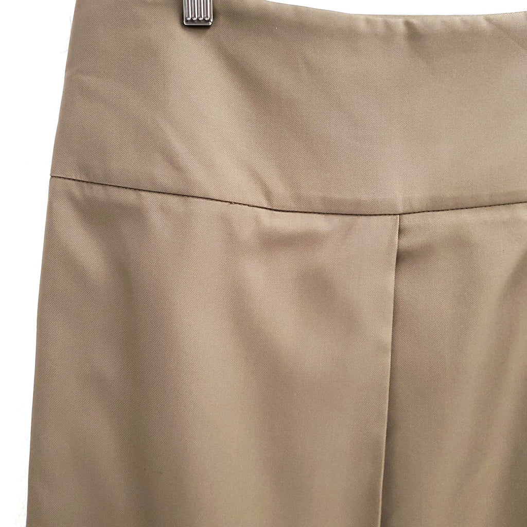 HERMÈS KHAKI GREEN SKIRT - SIZE 8