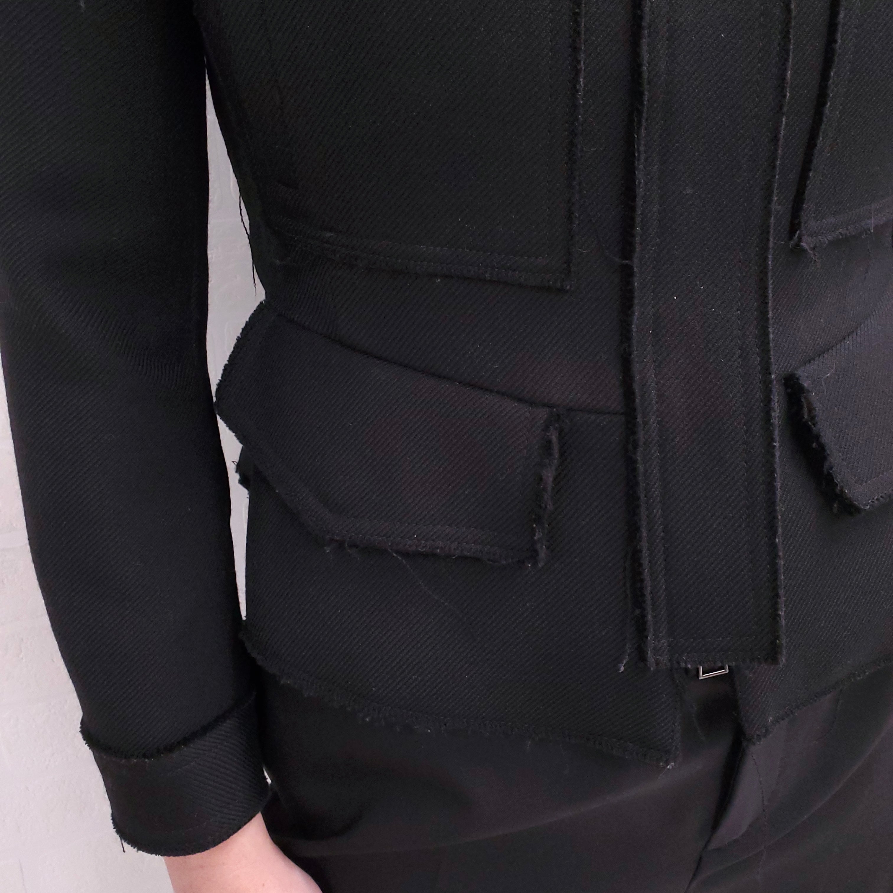 TOM FORD BLACK WOOL JACKET - SIZE 42