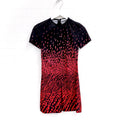 GIVENCHY RED AND PINK PATTERNED DRESS - SIZE 0