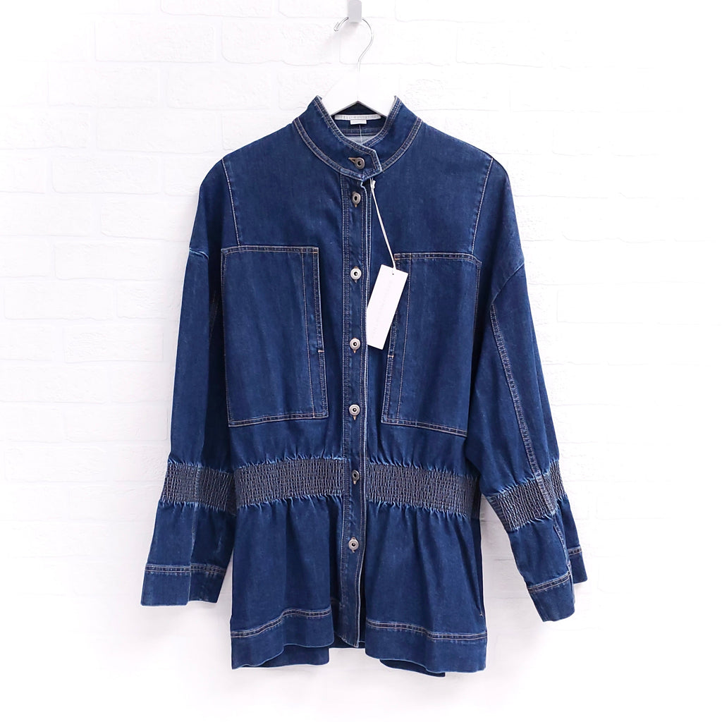 STELLA MCCARTNEY CINCHED JEAN JACKET - SIZE 44