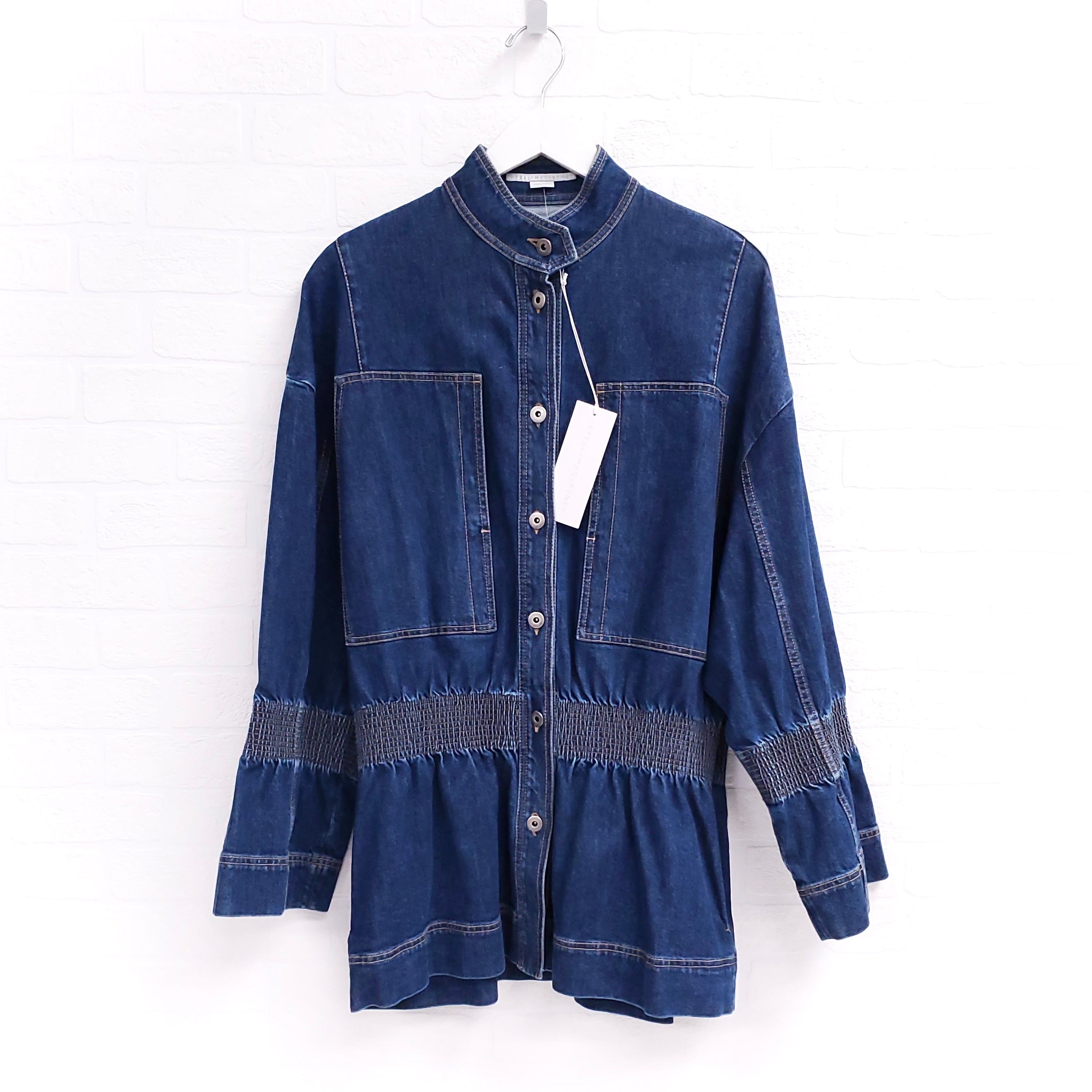 STELLA MCCARTNEY CINCHED JEAN JACKET - SIZE 44