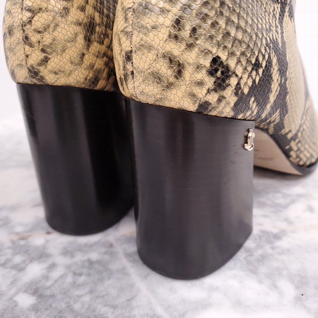JIMMY CHOO YELLOW CROC BOOTIES WITH JC LOGO ($1500) - SIZE 40.5