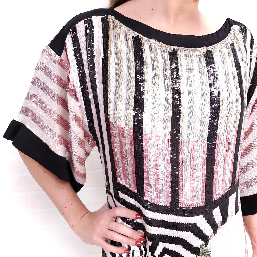 TEMPERLY LONDON SEQUIN DRESS - SIZE 8