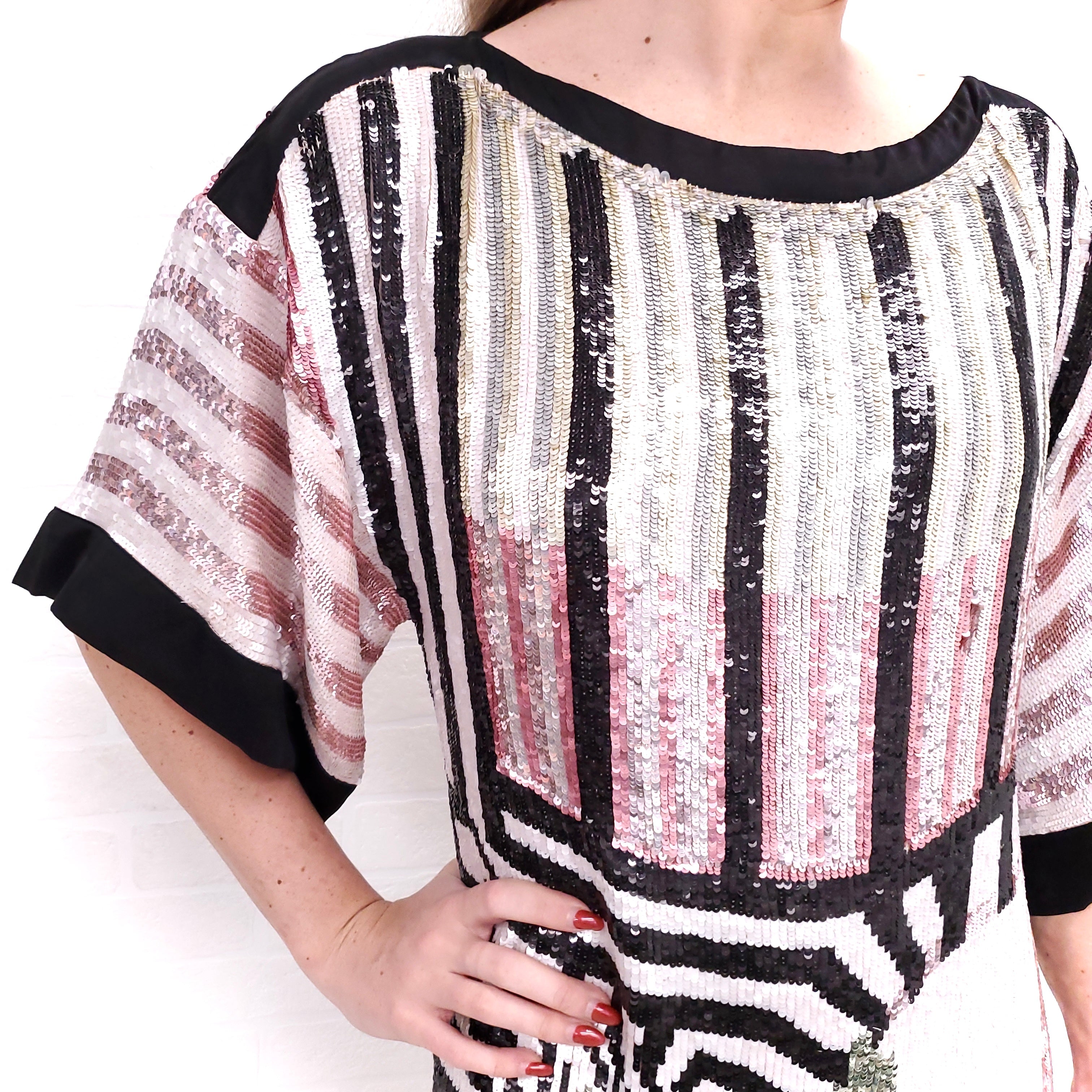 TEMPERLY LONDON SEQUIN DRESS - SIZE 8