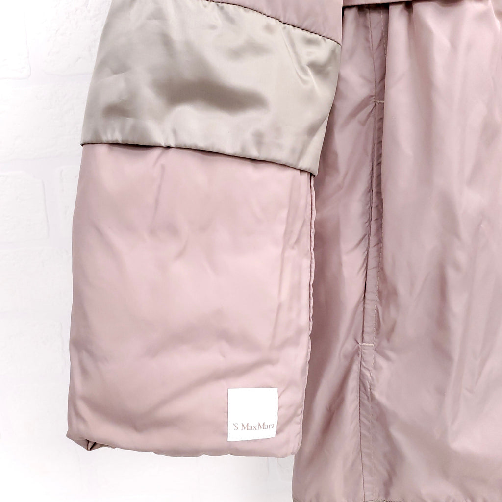 MAX MARA REVERSIBLE COAT WITH FUR HOOD - SIZE 4