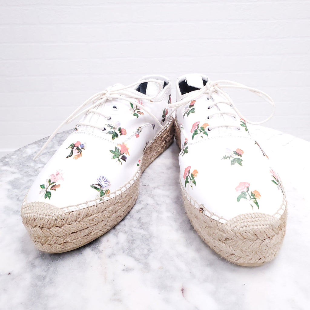 SAINT LAURENT FLORAL ESPADRILLE SNEAKERS - SIZE 37.5