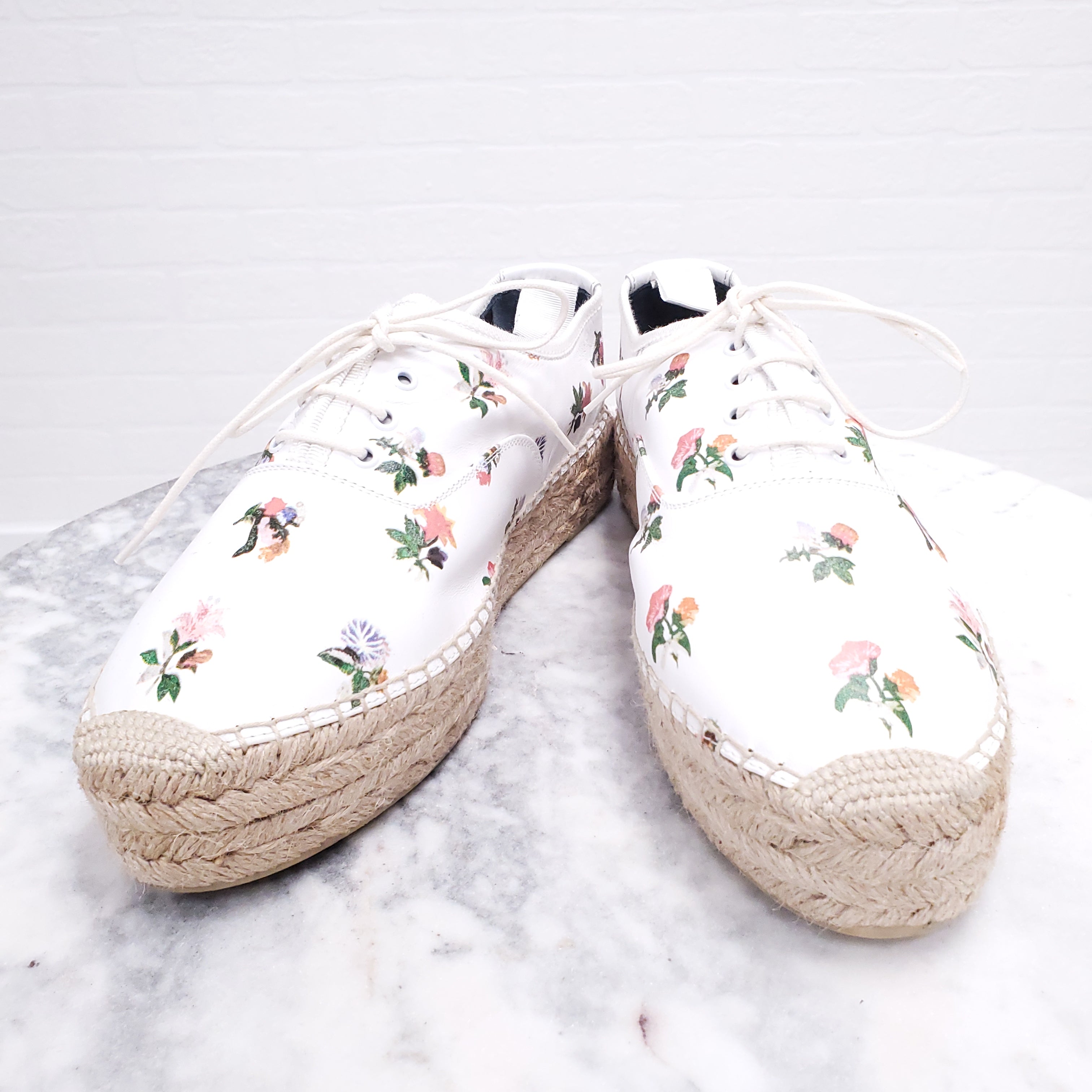SAINT LAURENT FLORAL ESPADRILLE SNEAKERS - SIZE 37.5