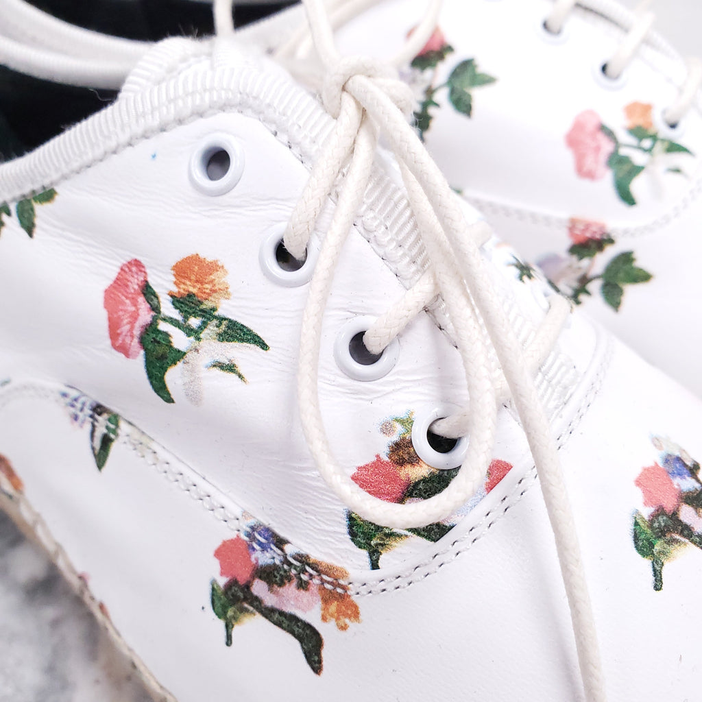 SAINT LAURENT FLORAL ESPADRILLE SNEAKERS - SIZE 37.5