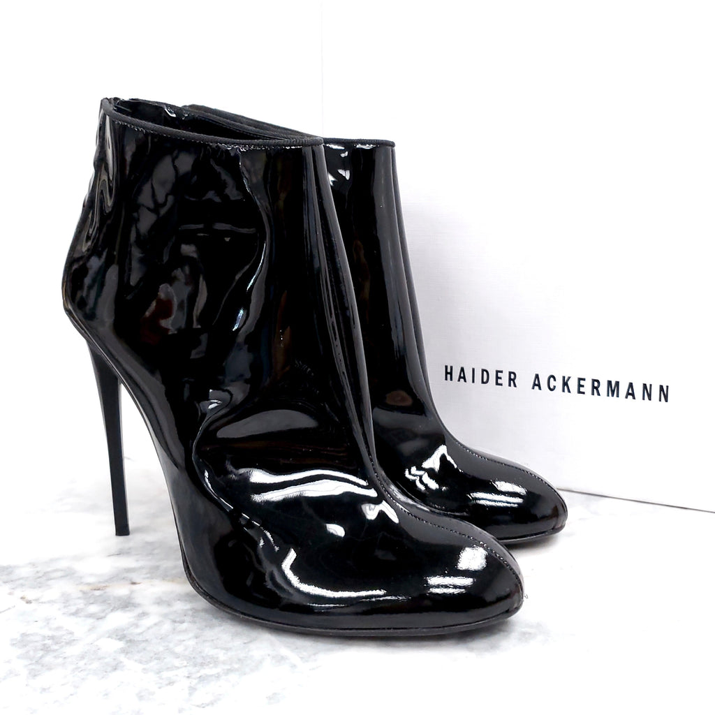 HAIDER ACKERMANN PATENT BOOTIE ($1195) - SIZE 40