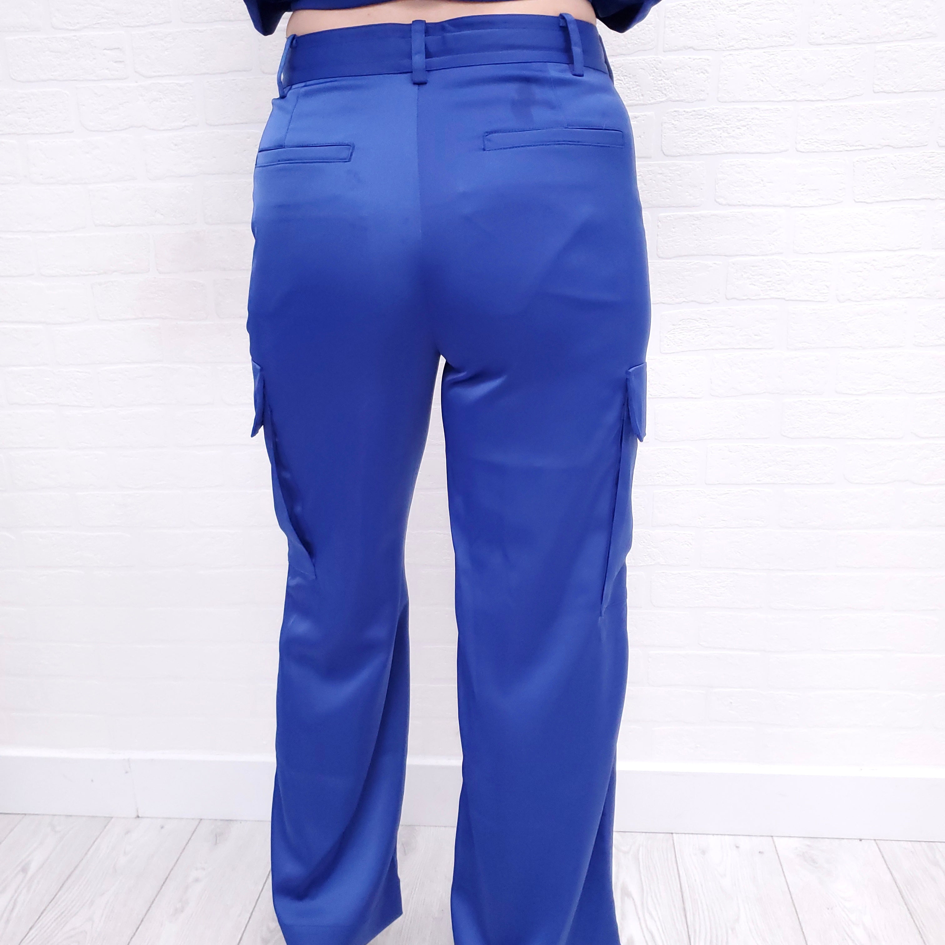PROENZA SCHOULER ROYAL BLUE TOP AND PANT SET - SIZE 6