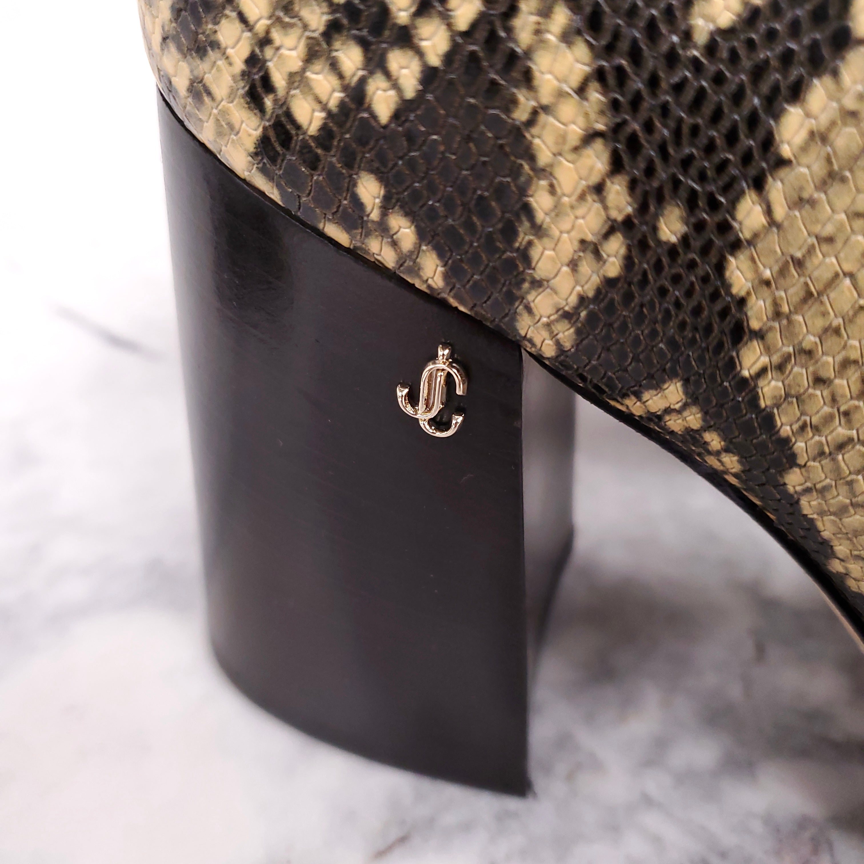 JIMMY CHOO YELLOW CROC BOOTIES WITH JC LOGO ($1500) - SIZE 40.5