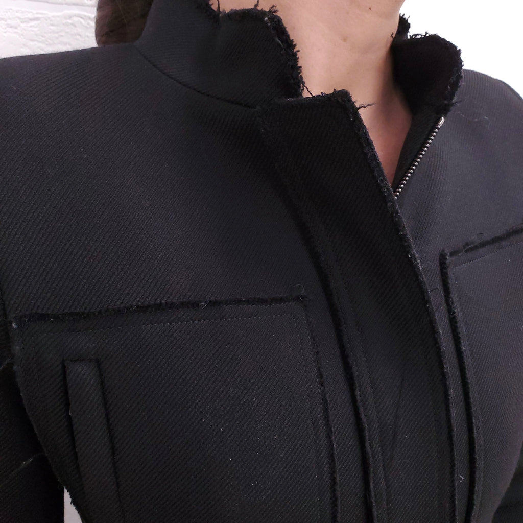 TOM FORD BLACK WOOL JACKET - SIZE 42