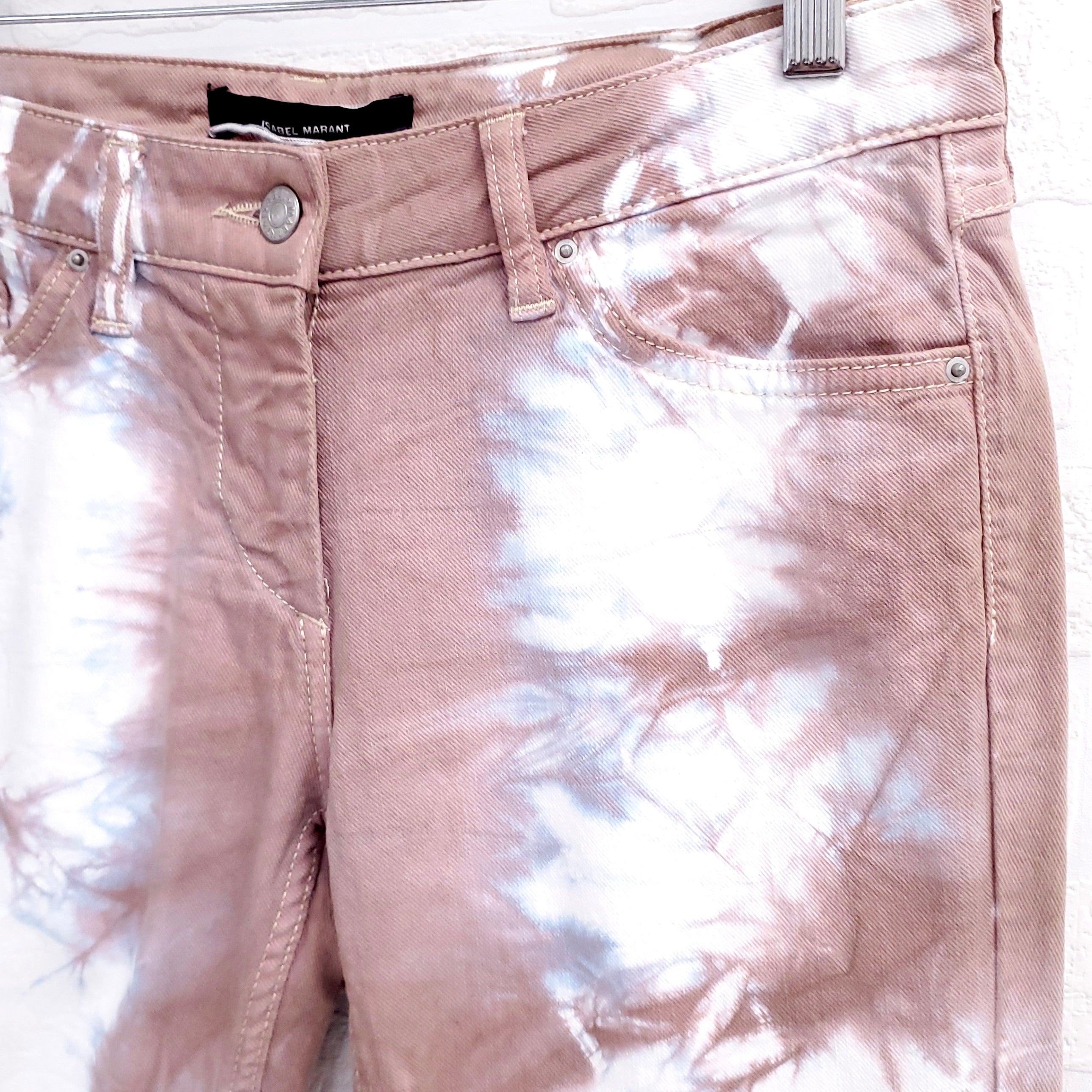 ISABEL MARANT PINK TIE DYE JEANS - SIZE 40(4)