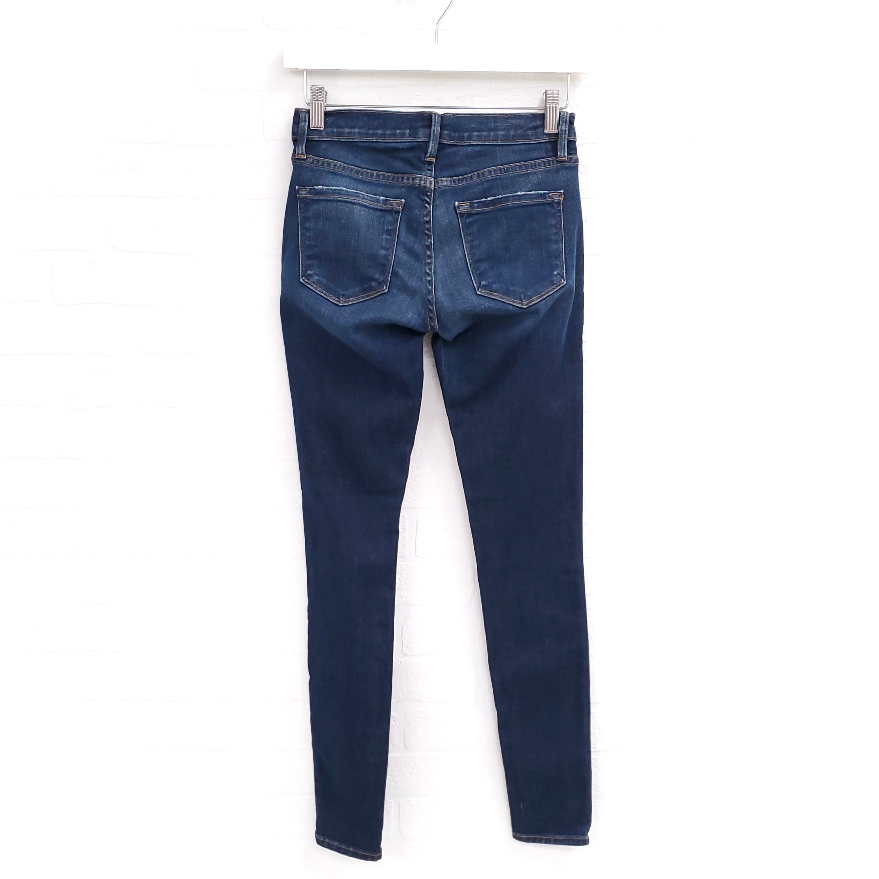 FRAME MID RISE DISTRESSED SKINNY JEANS - SIZE 24