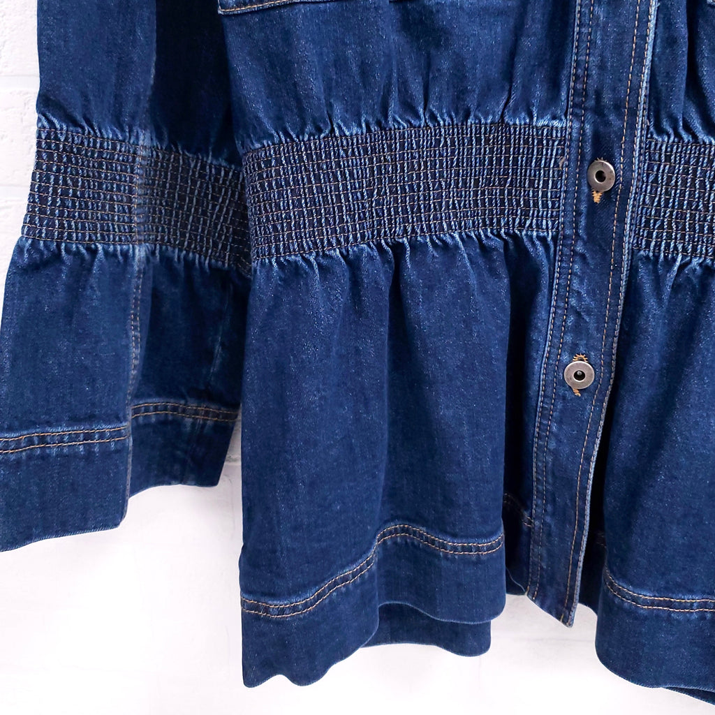STELLA MCCARTNEY CINCHED JEAN JACKET - SIZE 44