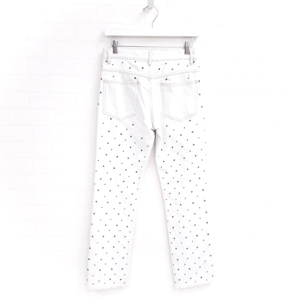 ISABEL MARANT WHITE JEANS WITH CRYSTALS ($1,100) - SIZE 36
