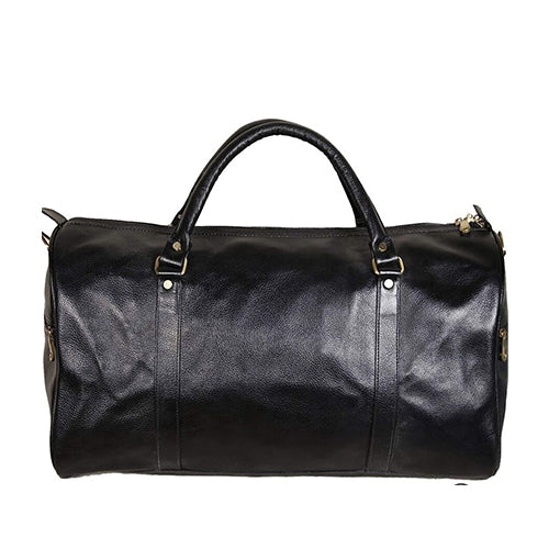 New Genuine Buffalo Leather Large Duffel Bag For Men/ Women- Black
