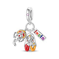 India Namaste, Ganesh & Flag Dangle Charm