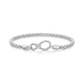 Infinity Clasp Woven Charm Bracelet