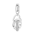 Interlocking Rings & Heart Dangle Charm