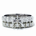 1/2ct Diamond Semi Mount Engagement Wedding Ring Set Size Selectable
