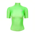 COPERNI GREEN HIGH NECK SHORT SLEEVE STRETCH TOP - SIZE XS