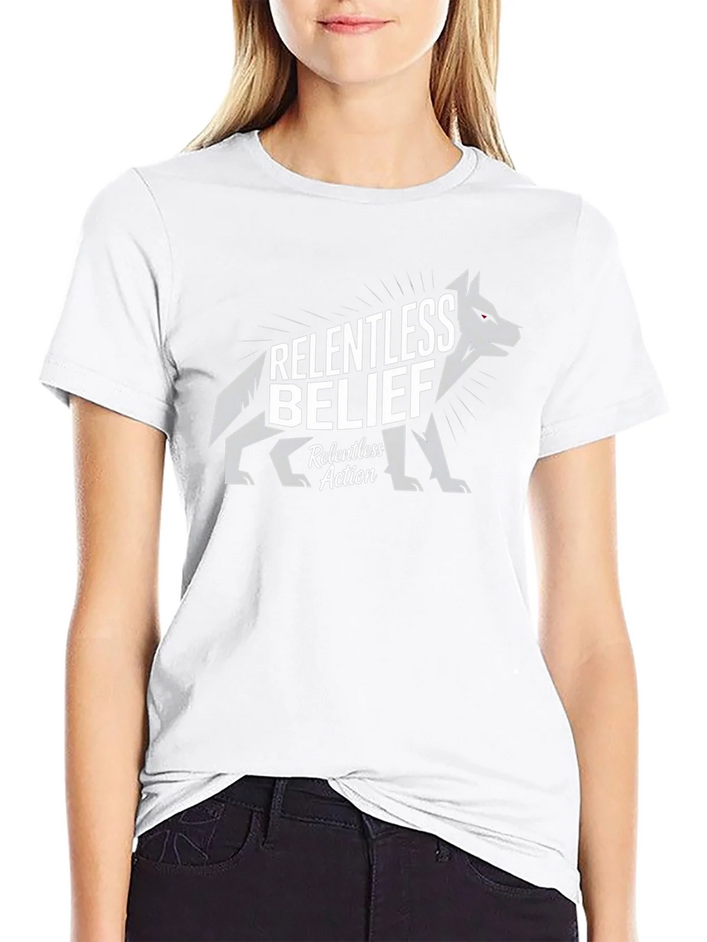 Relentless Belief T-Shirt - Wolf Graphic Tee