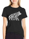 Relentless Belief T-Shirt - Wolf Graphic Tee