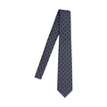 Gucci Men Jacquard Silk Tie With Clamp