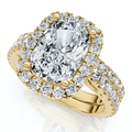 Ceritified 2.90Ct Cushion Diamond Engagement Ring Set 14k Gold or Pt Lab Grown