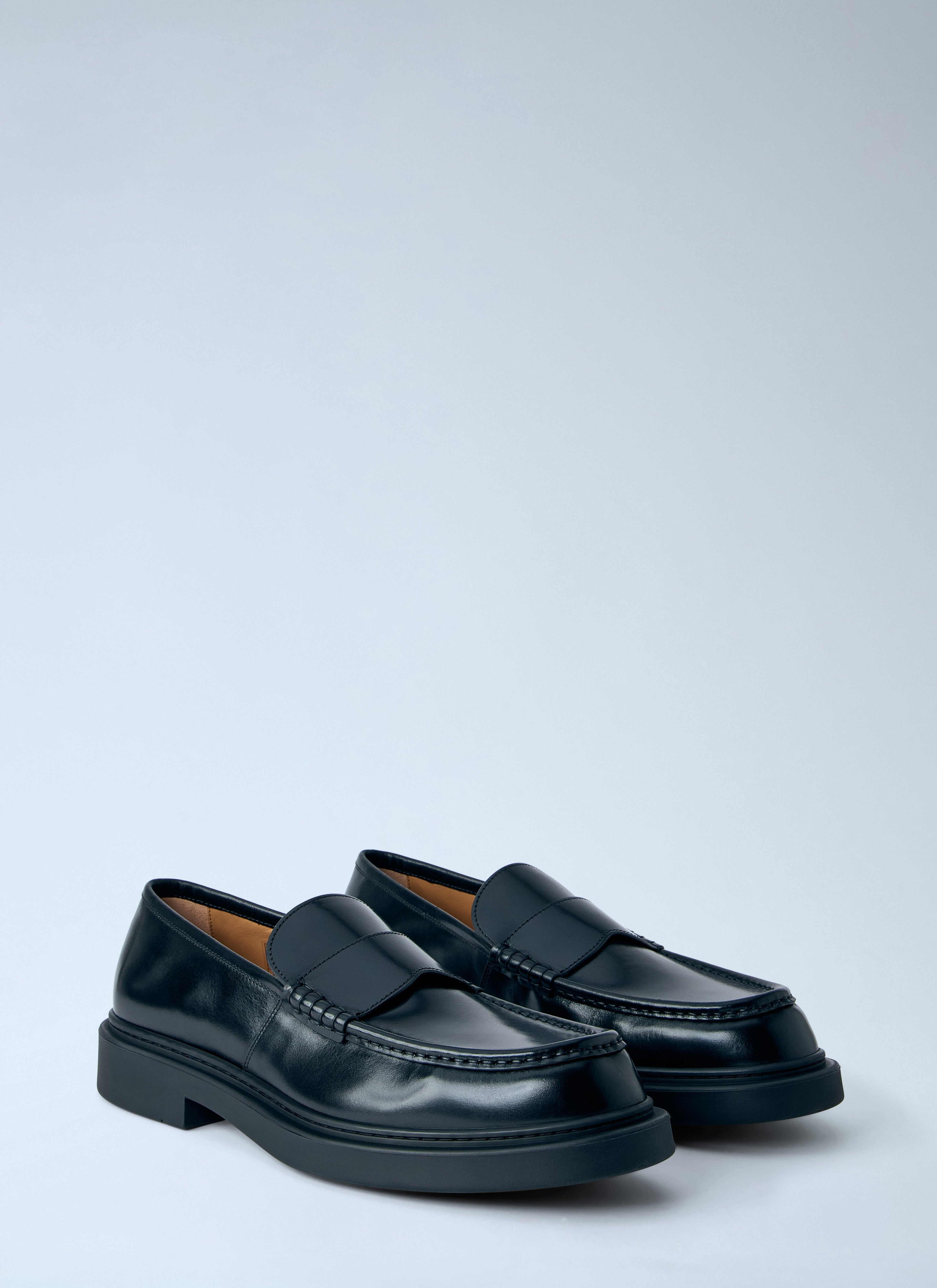 Jil Sander Men Brushed Leather Loafers