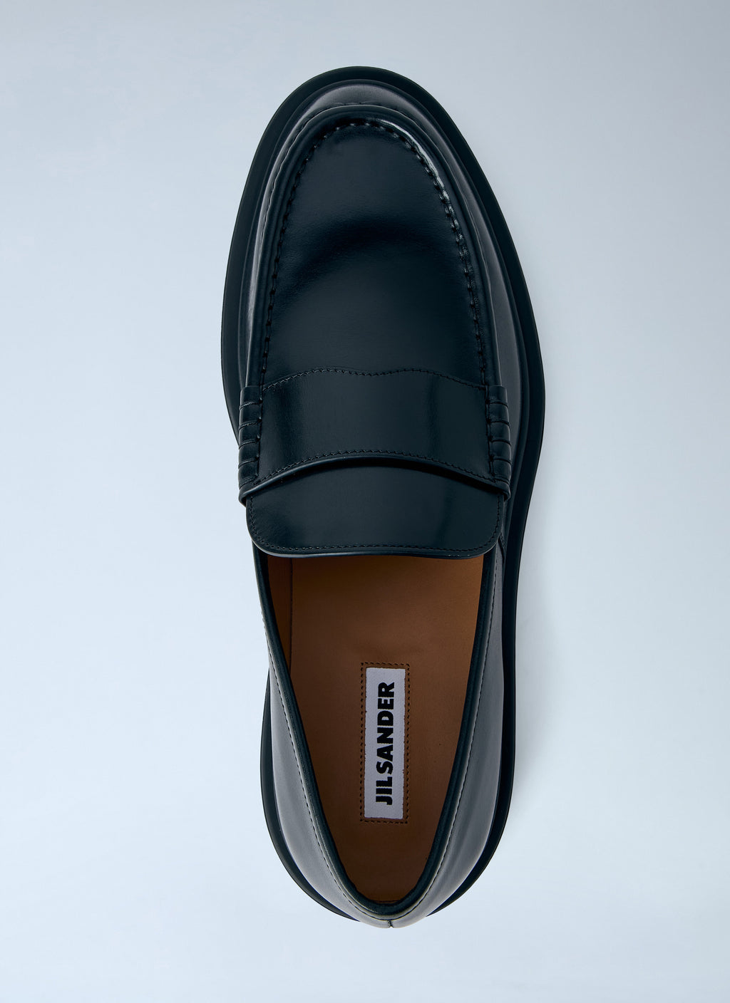 Jil Sander Men Brushed Leather Loafers