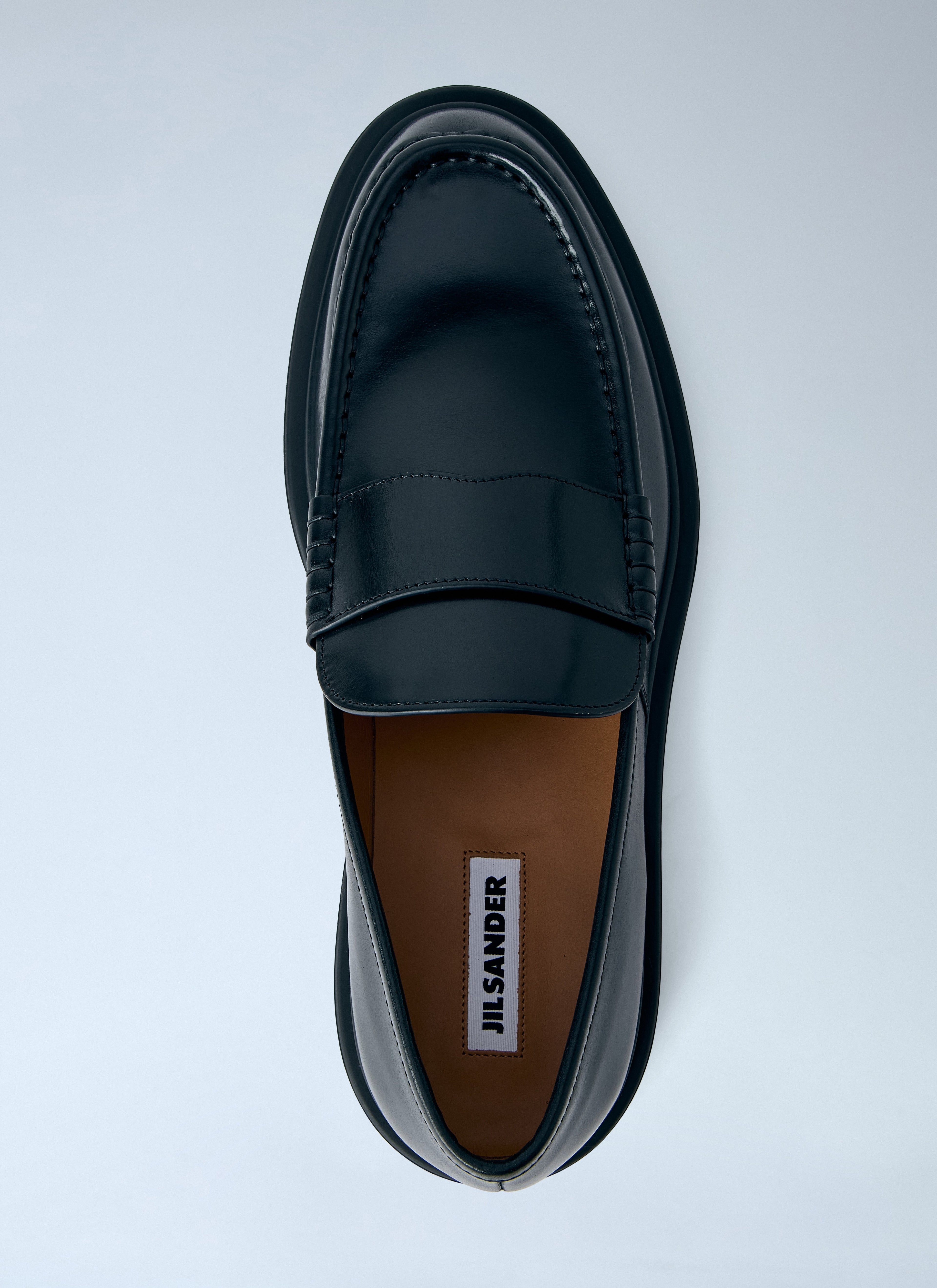Jil Sander Men Brushed Leather Loafers