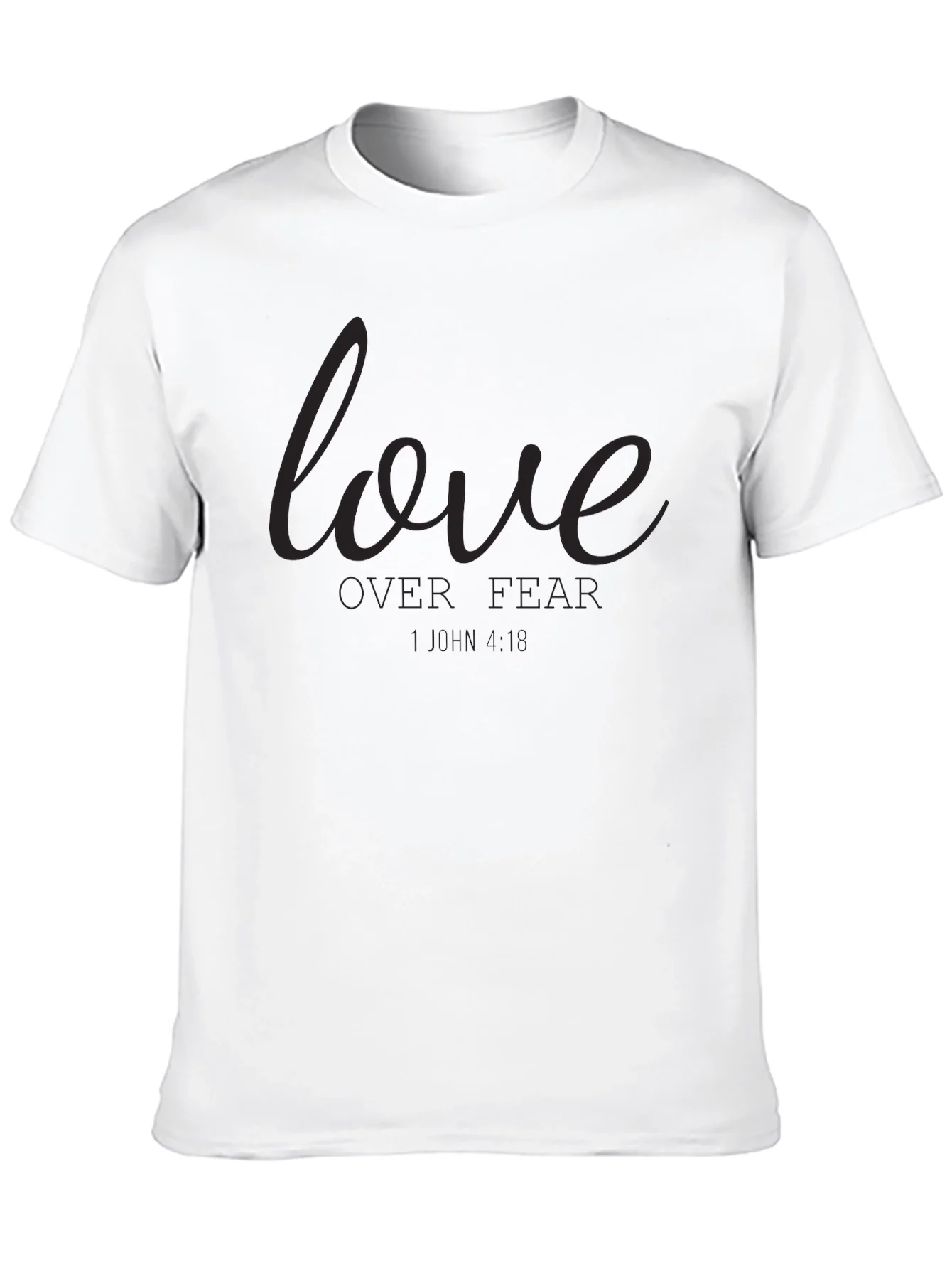 Love Over Fear Graphic T-Shirt - Black