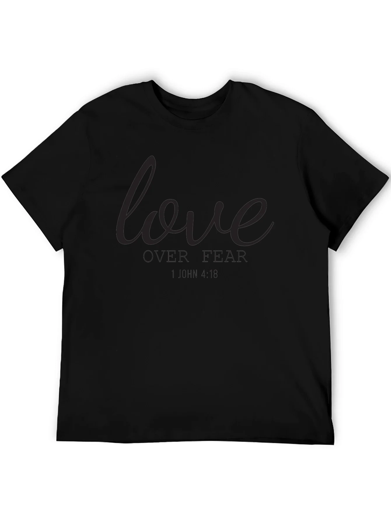 Love Over Fear Graphic T-Shirt - Black